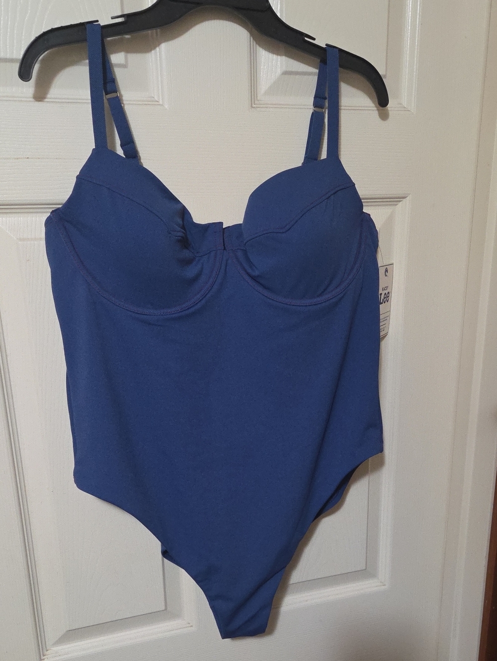 Kacey Lee Women's Plus Underwire One Piece Swimsuit with Seaming